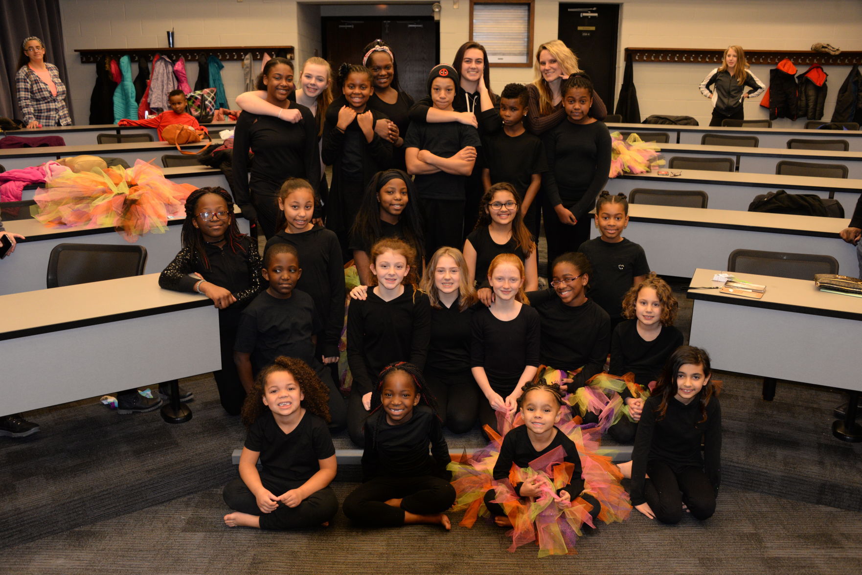 Angelique Racki with the BCAI Dancers